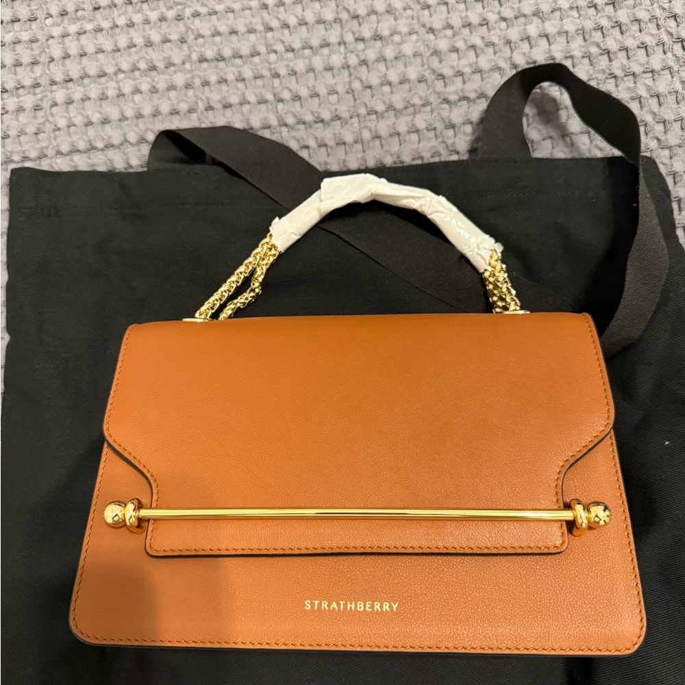 Strathberry Tan Leather Shoulder Bag